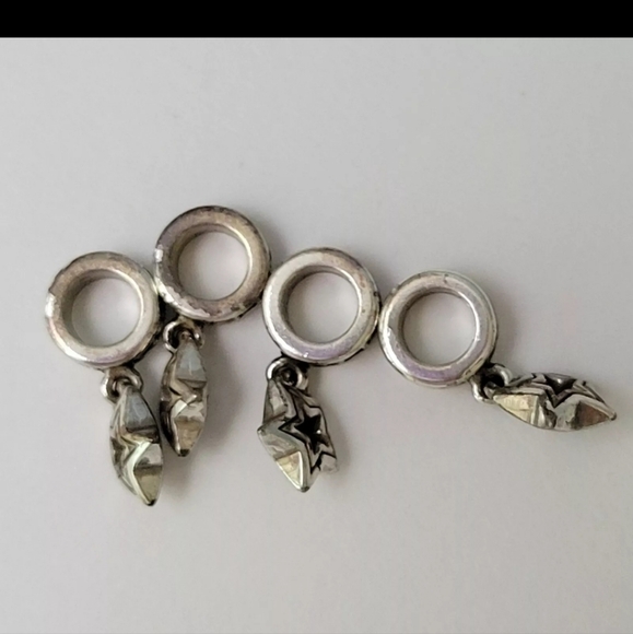 Brighton SHOOTING STAR Red Blue Clear Spacer Charm Bead - Set Of 4 - Picture 3 of 4